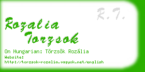 rozalia torzsok business card