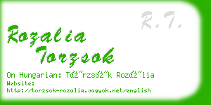 rozalia torzsok business card